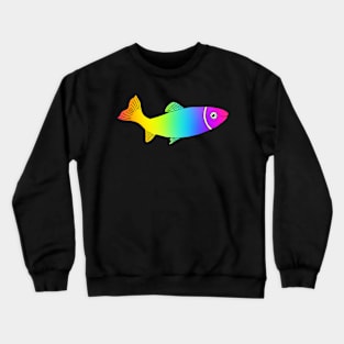 RAINBOW TROUT - Cute Fish in Bright Rainbow Colors Crewneck Sweatshirt